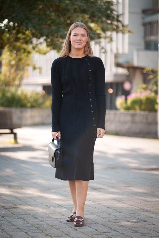 Mima Merino Dress Black 
