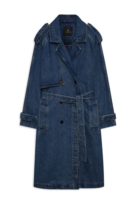 Rickie Maxi Trench Cabana Blue 
