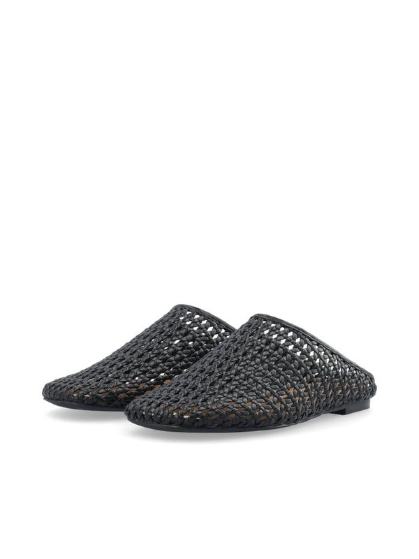Nera Mule Weaved Faux Leather Black 