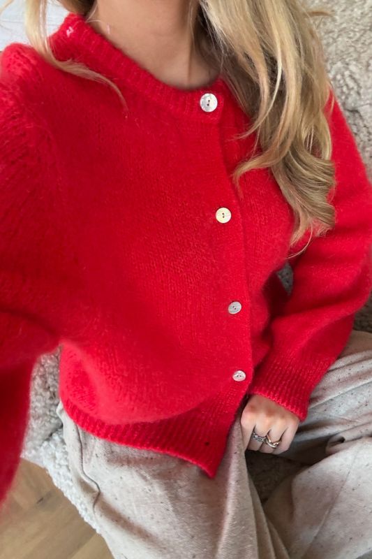Idaic Cardigan Red 