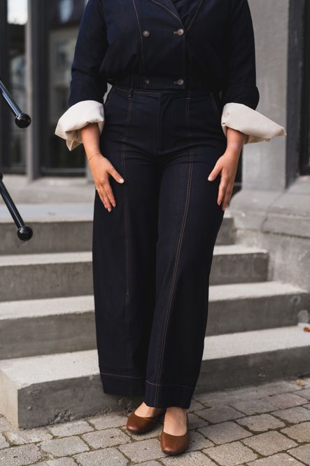 Hovedbilde Terry Barrel Pant Navy Denim 