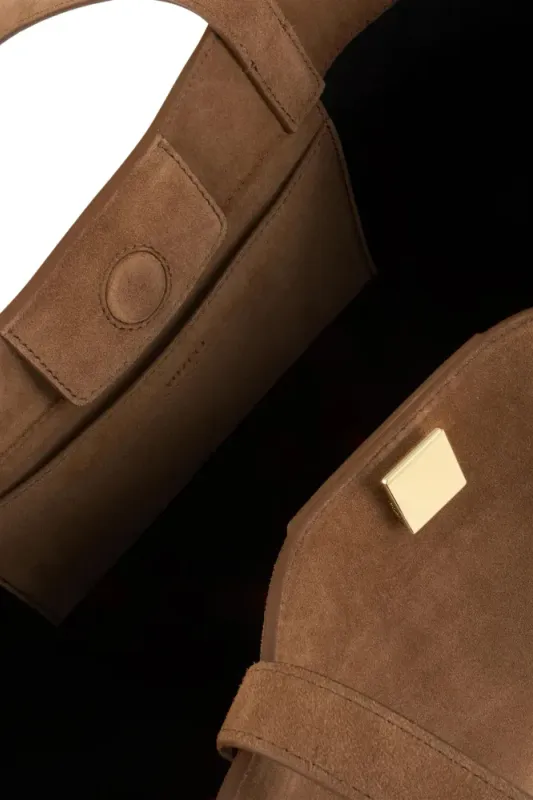 Gyoza Tote Suede Cognac 