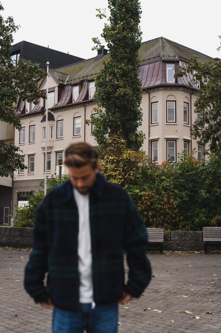 Hovedbilde Elix Fleece Overshirt Navy Check 