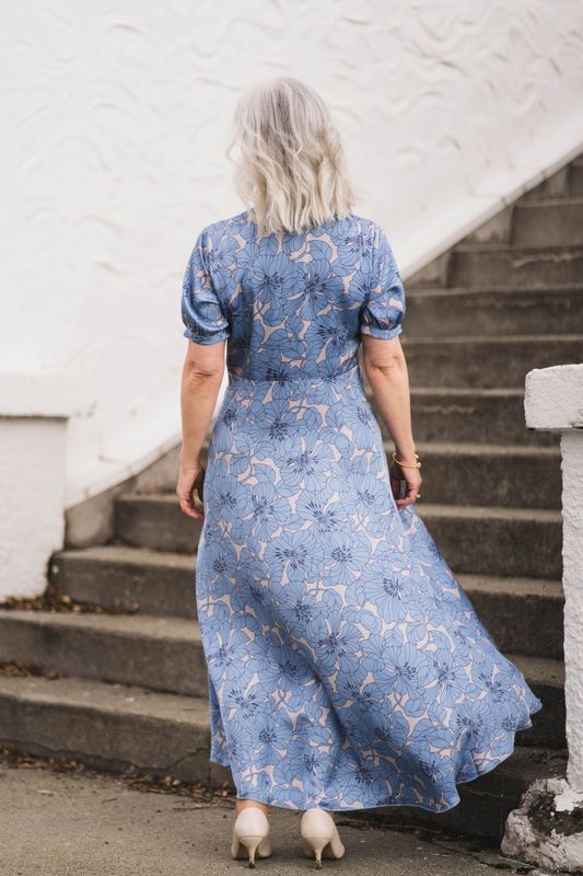 Faye Dress Gardenia Sky 