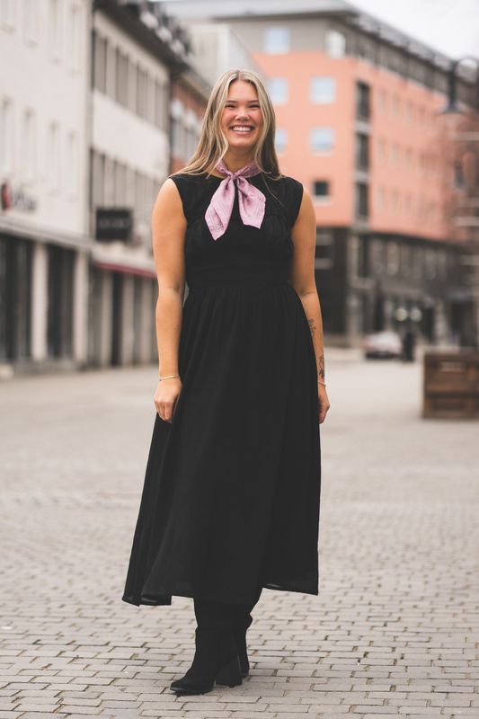 Myrna S Voile Dress Black 