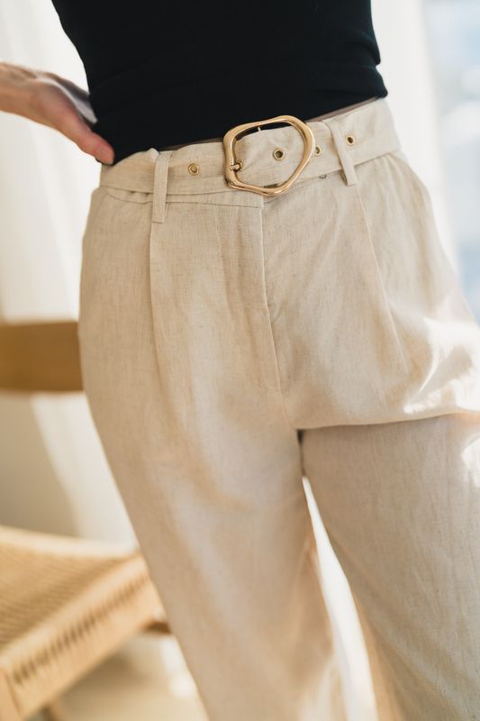Zephyr Linen Pant Straw 