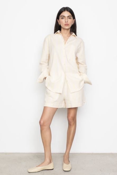Hovedbilde Bibi Crepe Shirt Light Yellow Stripe 