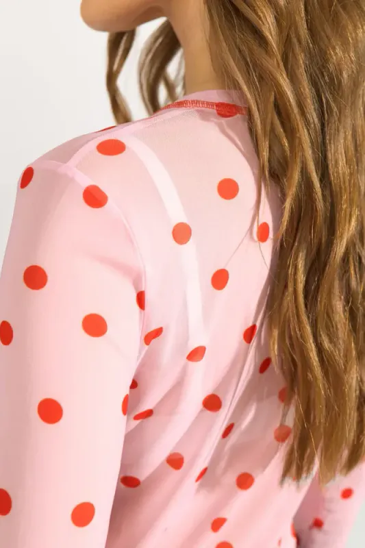 Nusine Mesh Blouse Pink Lady 