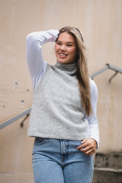 Hovedbilde Odelia Knit Top Light Grey 