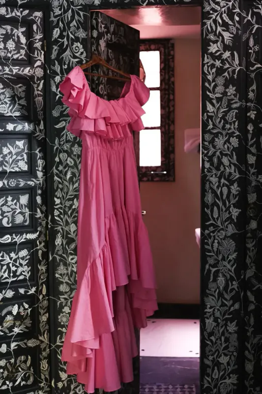 Senorita Cotton Dress Pink