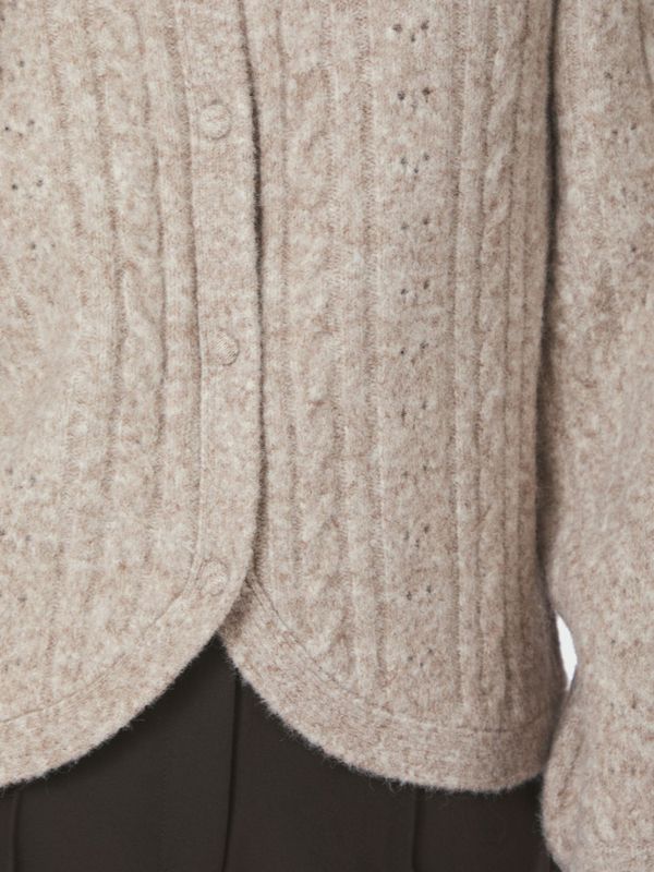 Koteas Cable Knit Cardigan Beige Melange 