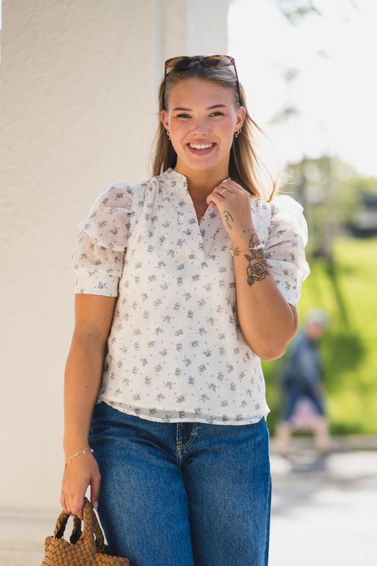 Roella Soft Fleur Blouse Creme 