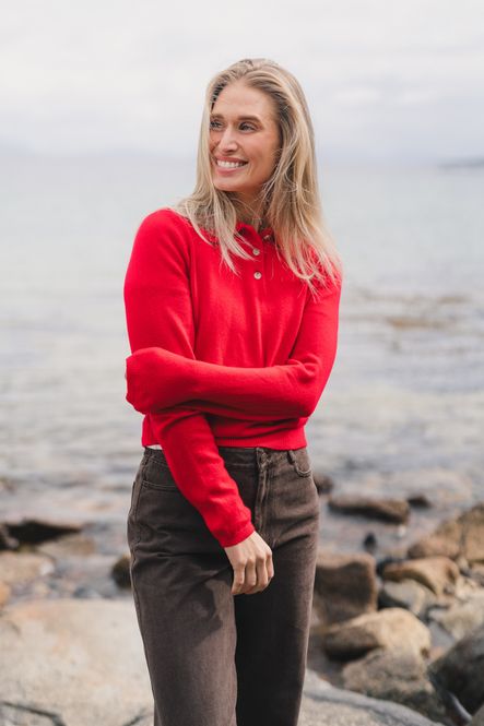 Hovedbilde Isabella Cashmere Polo Red 