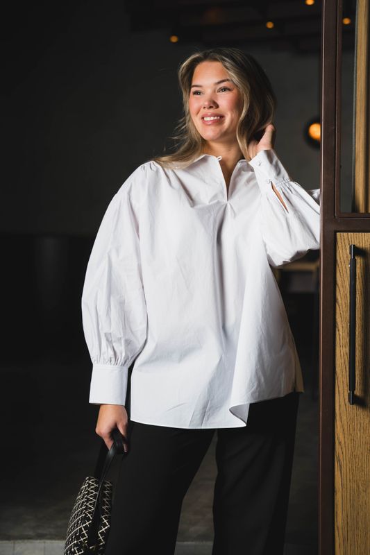 Leonora Organic Cotton Blouse Pure White 