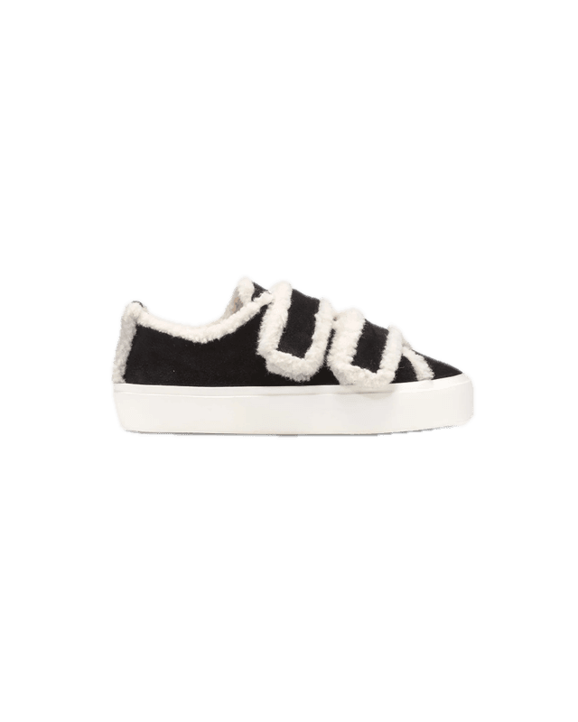 Shearling Low Velcro Black 