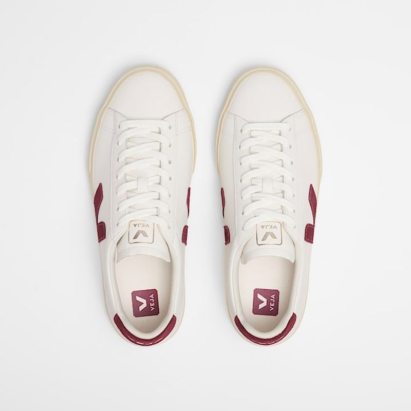 Campo W Leather White Grenat 
