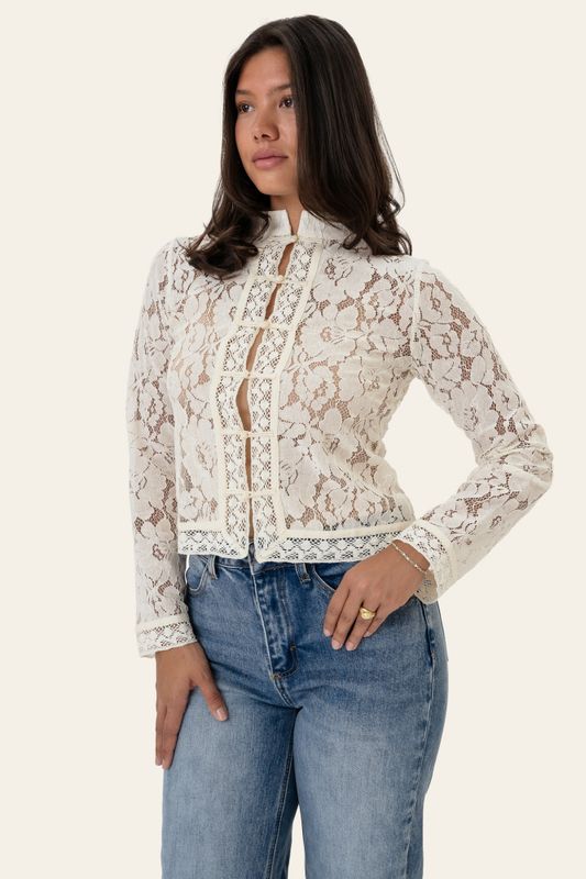Liljaic Shirt Off White Lace
