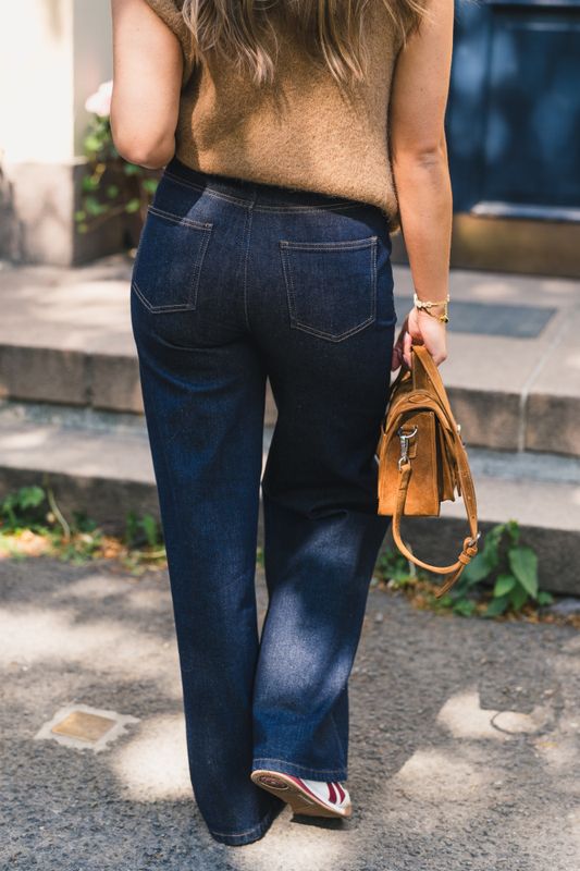 Adna Alena Pants Dark Blue Wash