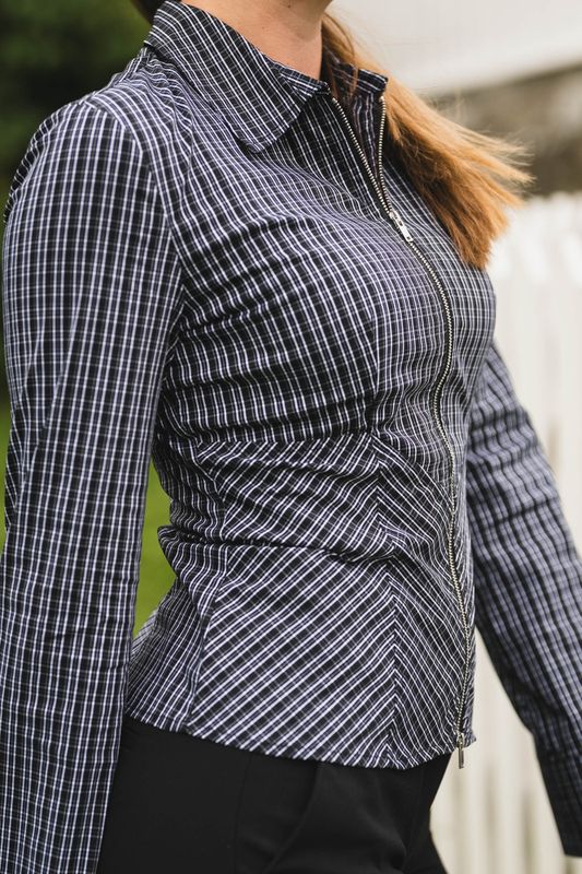 Cathy Zip Shirt Black 