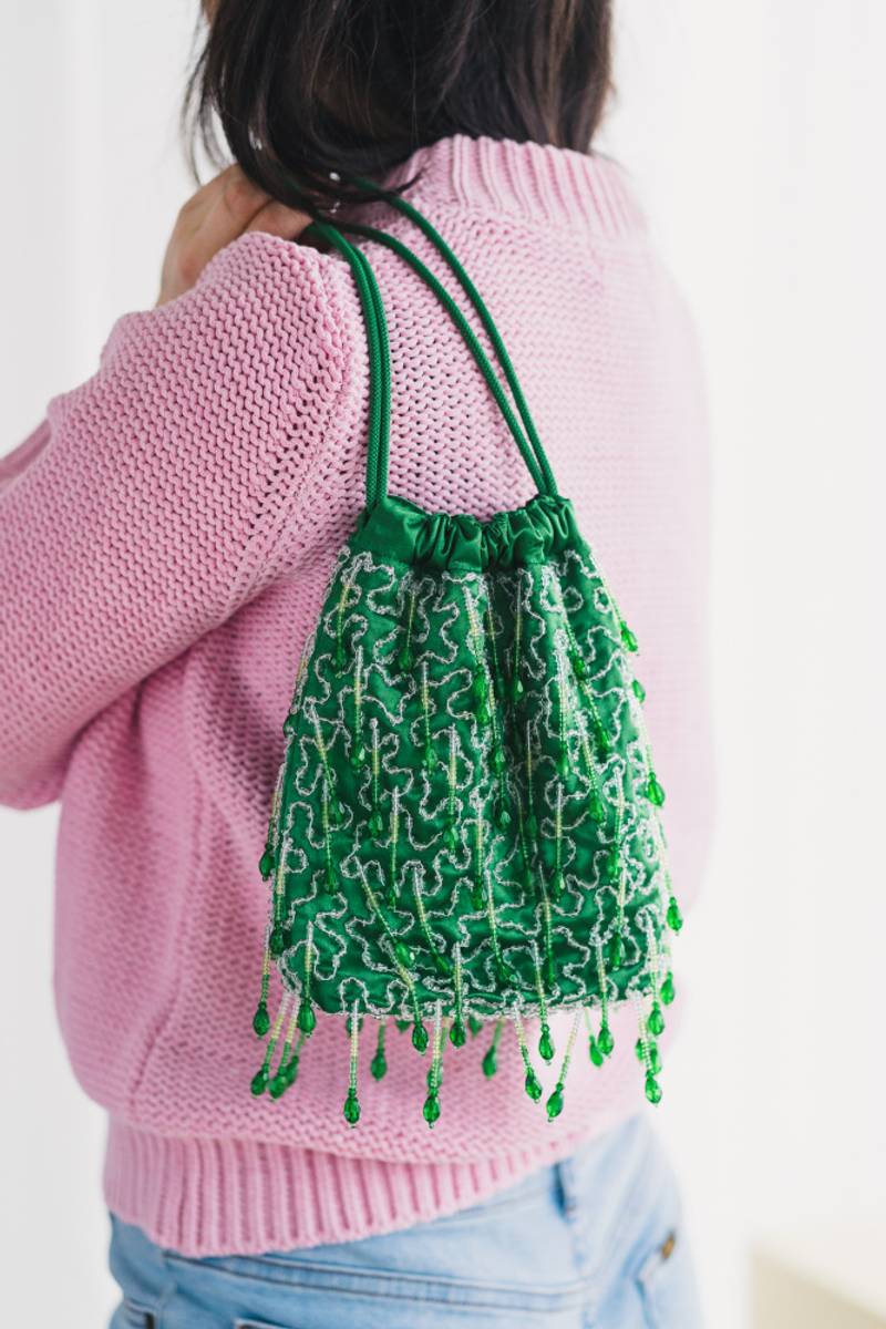 格安新品 ショルダーバッグ バッグ HVISK POUCH FADE BEADED ZOZOTOWN