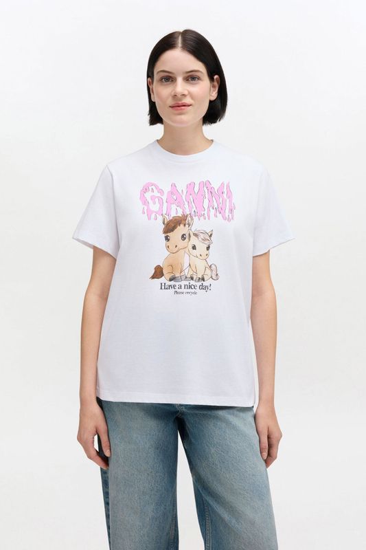 Basic Cotton Jersey T-Shirt Bright White 