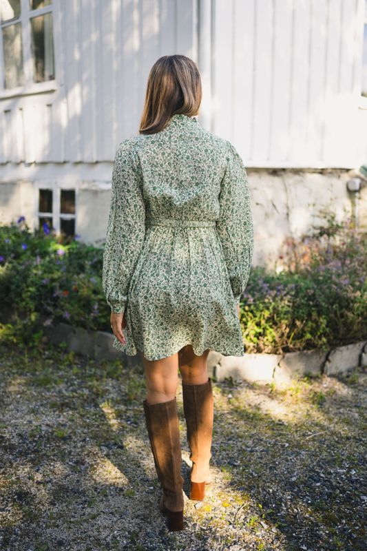 Astrid Dress Green Flower 