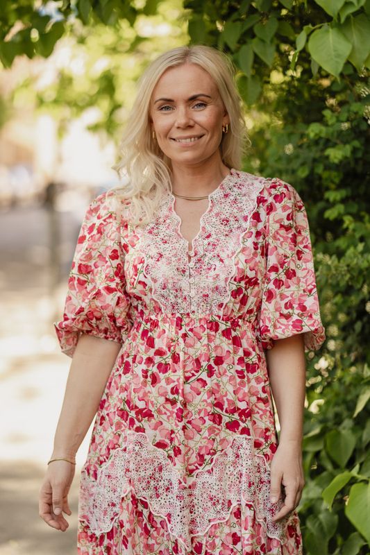 Cotton Slub Maxi Dress Poppy Meadow