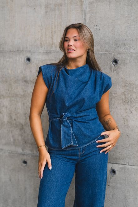 Hovedbilde Kimmy Pleat Top Dark Denim 