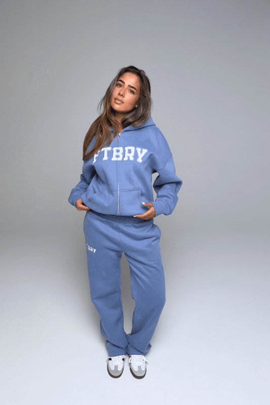 Off Duty Oversized Zip Hoodie Varsity Blue 