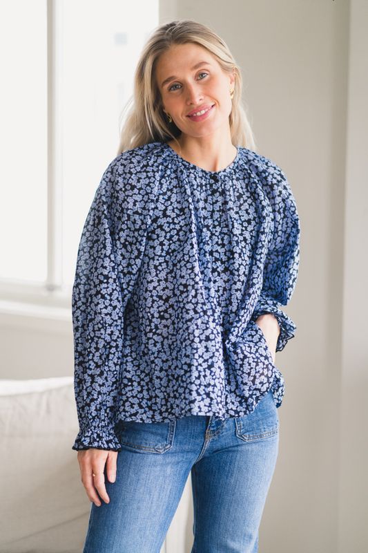 Ivon Retro Flower Black 