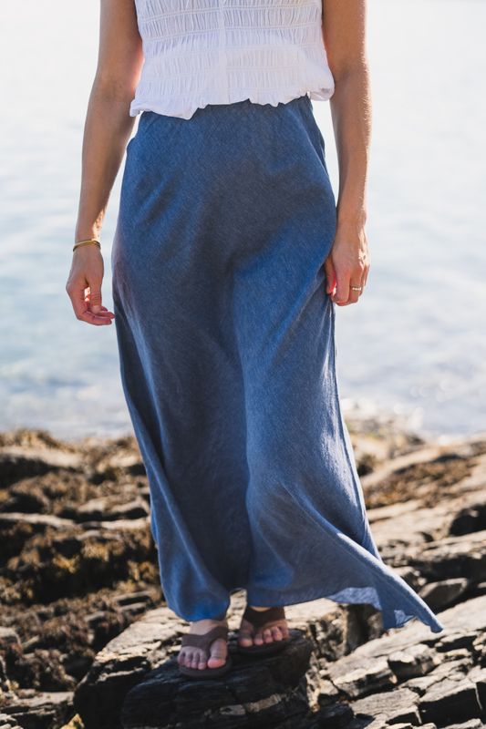 Viana Ginia Skirt V Indigo Melange 