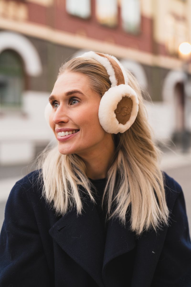 W Emb Logo Earmuff Chestnut 