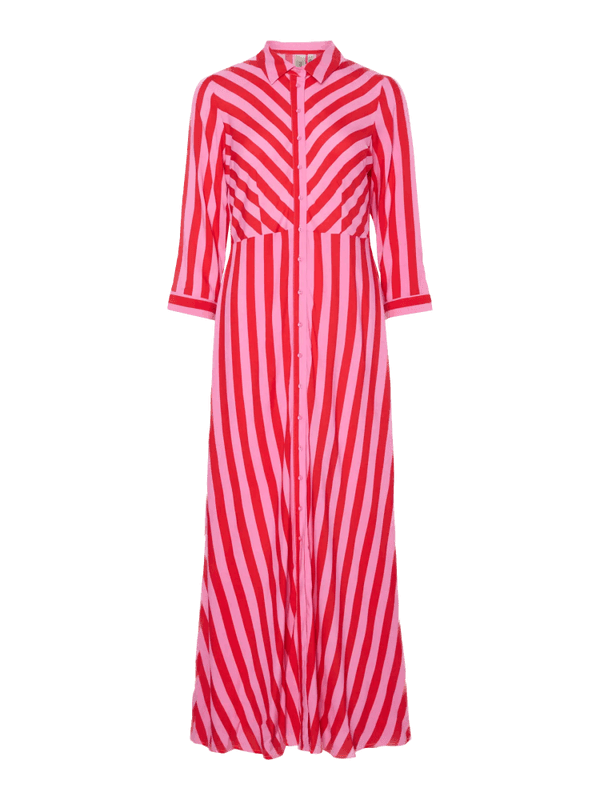 Savanna Long Shirt Dress Cyclamen Bittersweet 