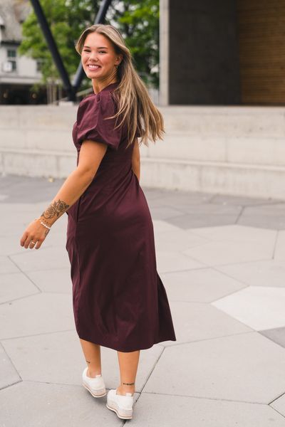 Hovedbilde Illana Poplin Dress Burgundy 