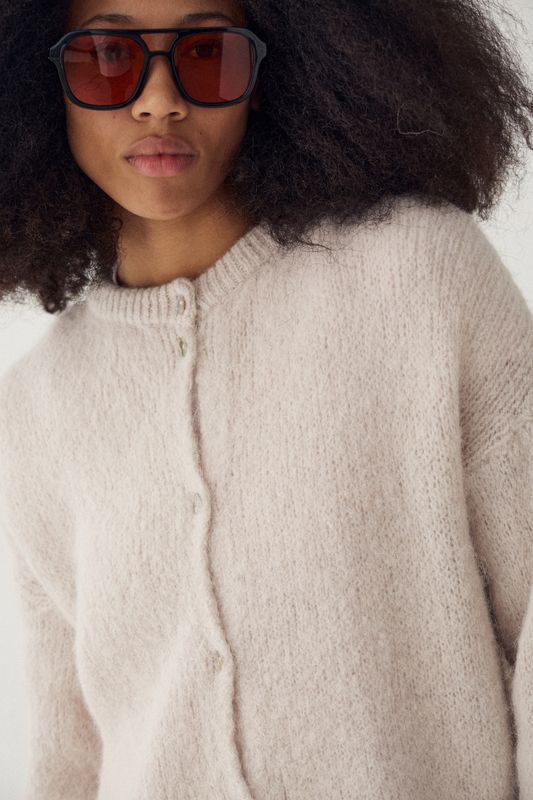 Kae Knit Cardigan Oyster 
