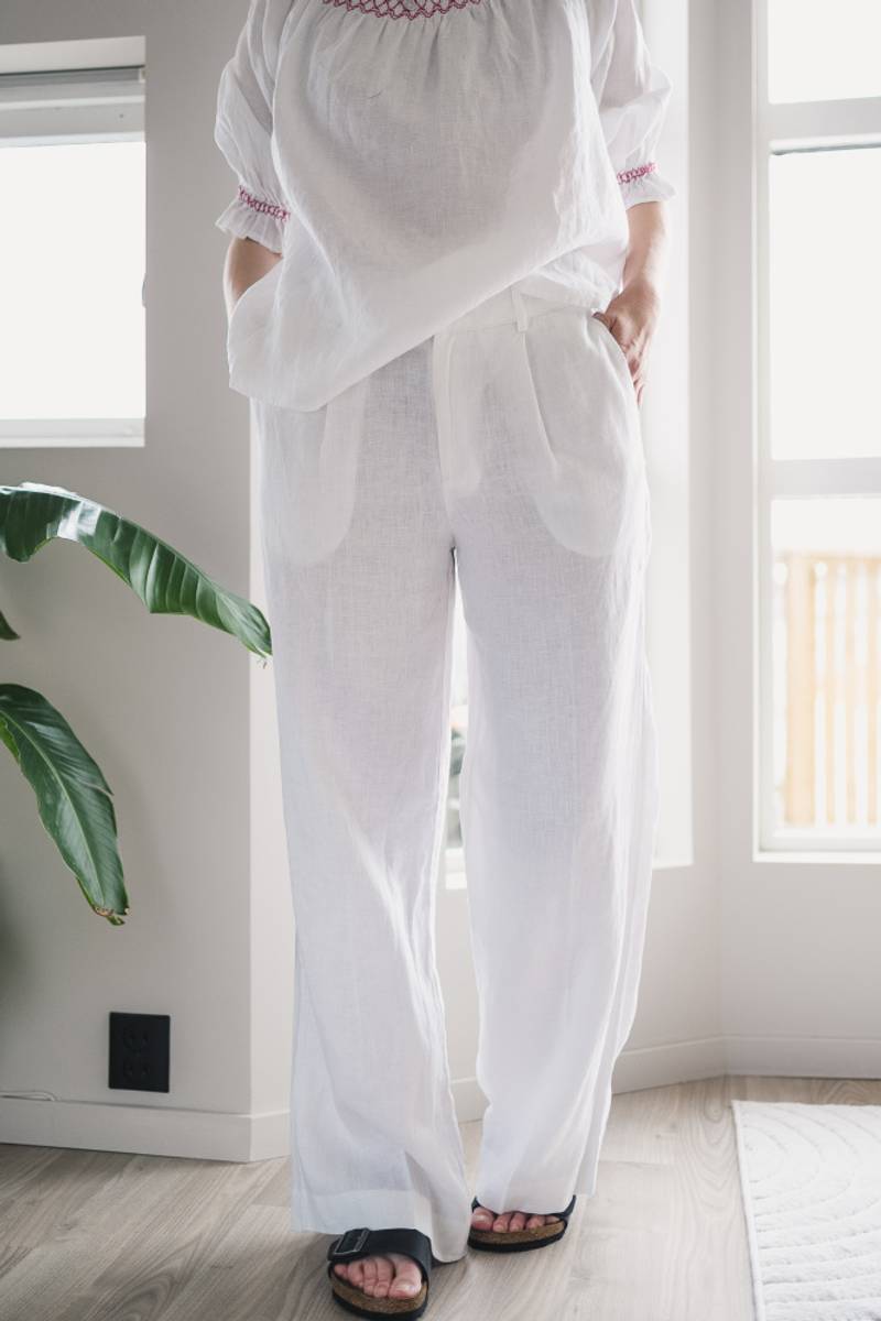 Moon Linen Trousers White 