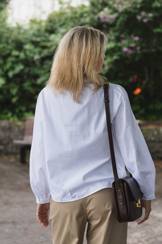 Aneliah C Poplin Emb Blouse White 