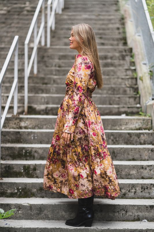 Poplin Shirt Dress Autumn Field