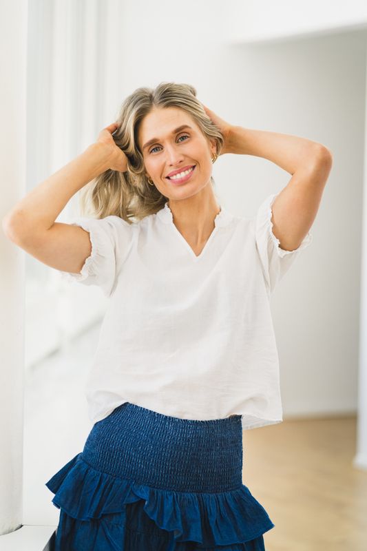 Odesa Linen Blouse White