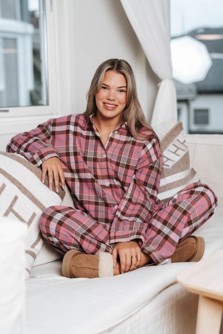 Hovedbilde Flannel Pyjamas Set Wild Orchid Pink