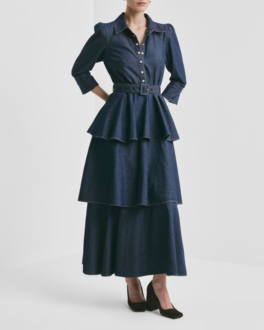 Hovedbilde Denim Flounce Dress French Blue 