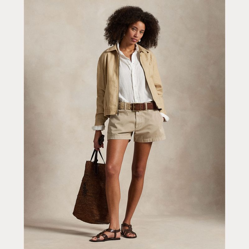 Cotton Chino Short Khaki 