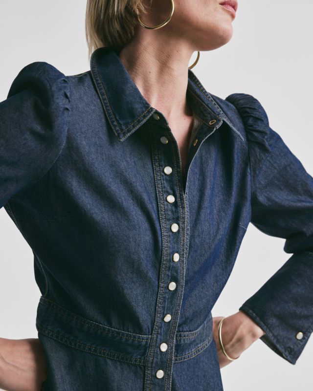 Denim Mini Dress French Blue 