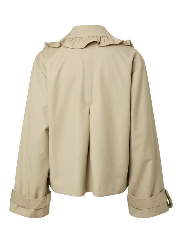 Elsana LS Short Trenchcoat Travertine