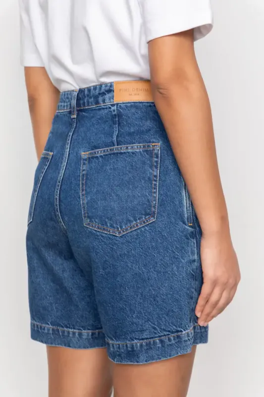 Jason Shorts Washed Dark Blue 