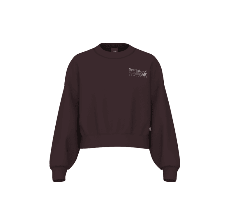 Trackside Fleece Crew Cherry Leather 