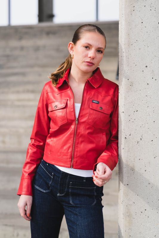 Slim Seamed Jacket Chili Pepper 