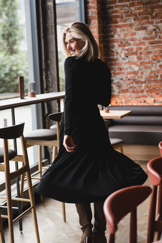 Jersey Turtleneck Black 