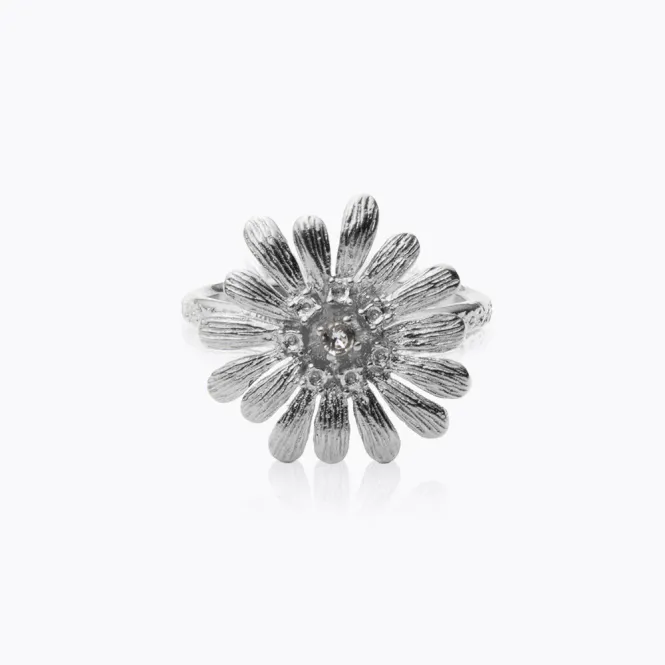 Hovedbilde Daisy Ring Rhodium Crystal 