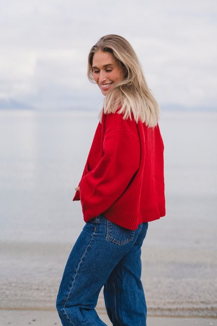Hovedbilde Julia Wide Cardigan Red 
